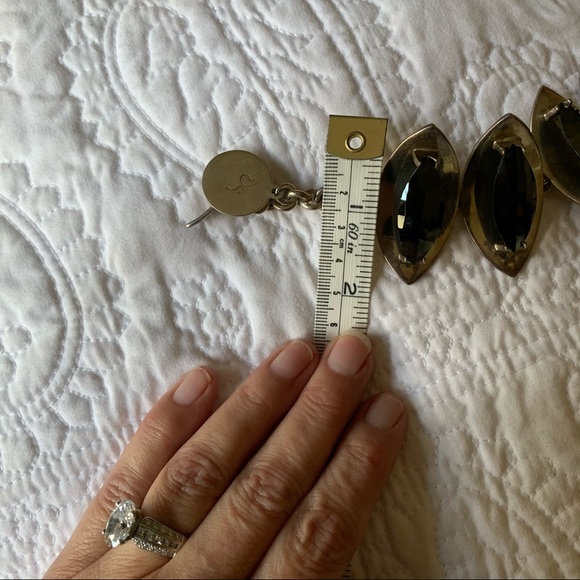 Sterling Silver black c.z. stone necklace - Picture 5 of 14